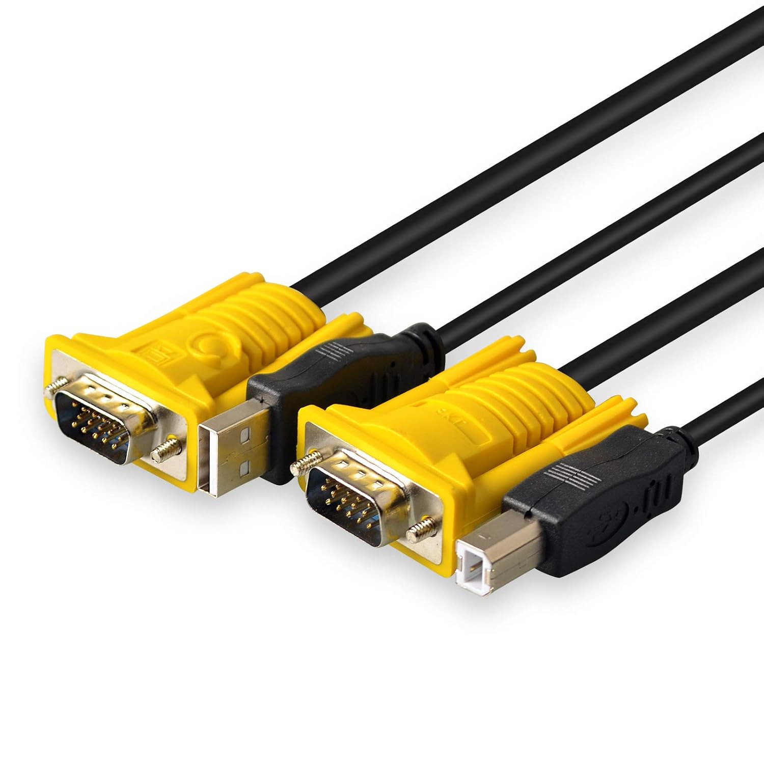 6FT VGA USB KVM Cable USB A to B Computer Monitor KVM Switch Cord