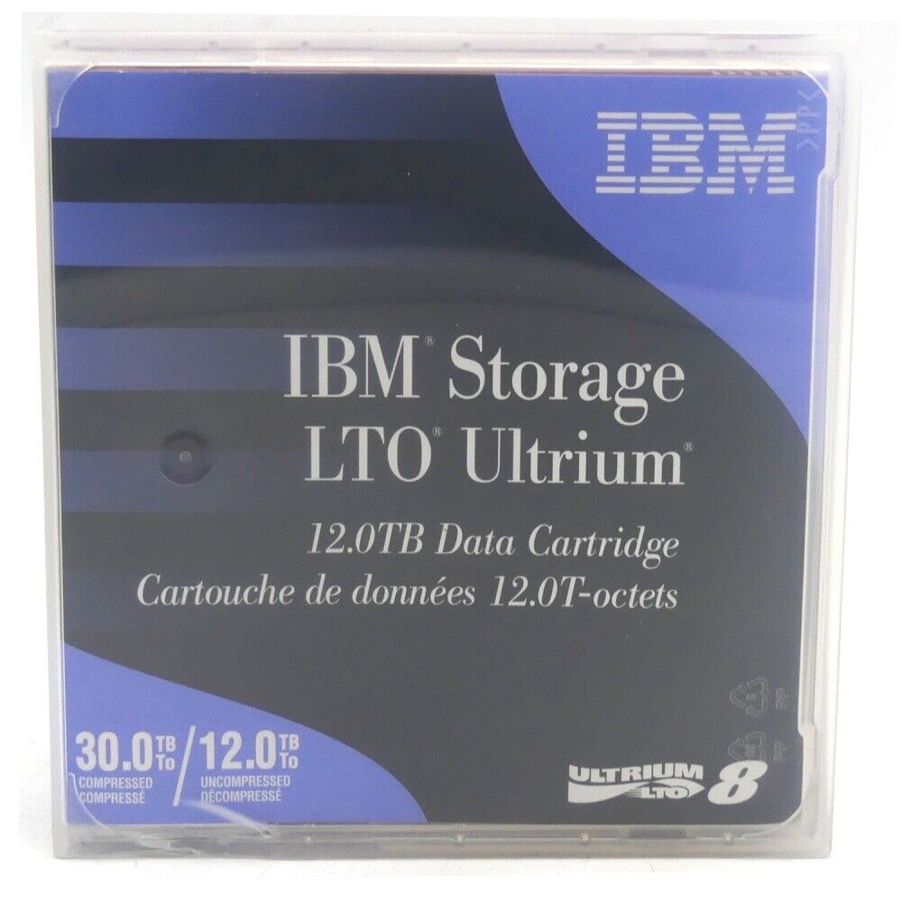 IBM LT08 Ultrium 12TB Rw Data Cartridge Streamer Medium 01PL041 B Stock