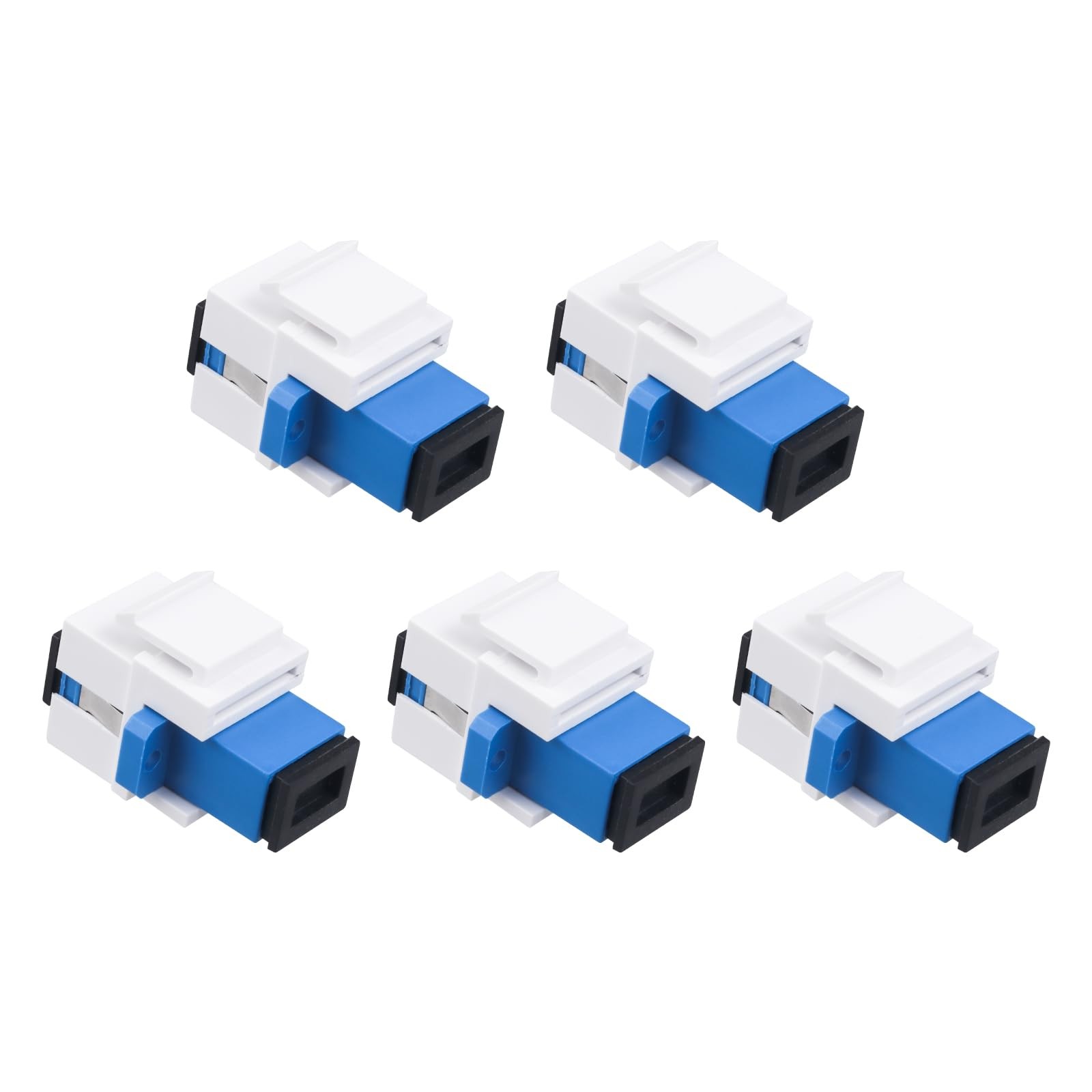 5 PCS SC/UPC Fiber Coupler Keystone Jack Module Singlemode Cable Adapter
