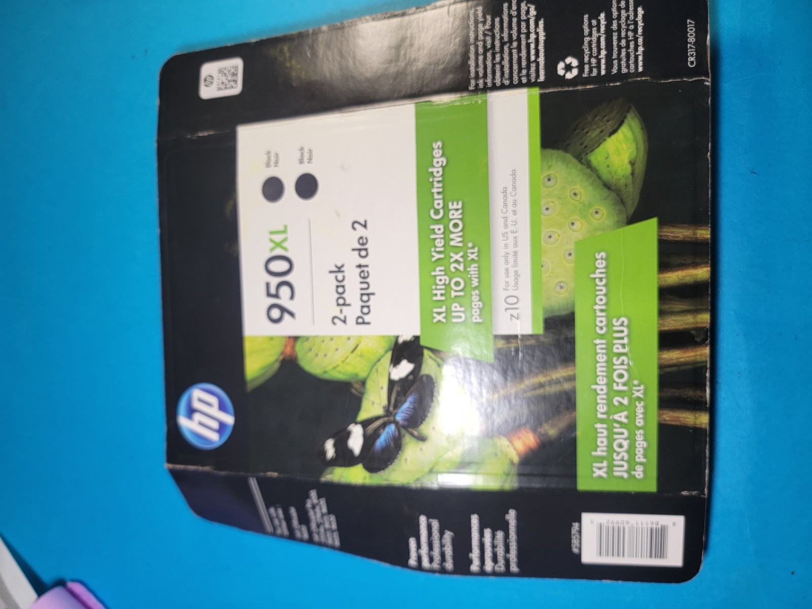 Dual Pack of Genuine HP 950XL Black Ink EXP 