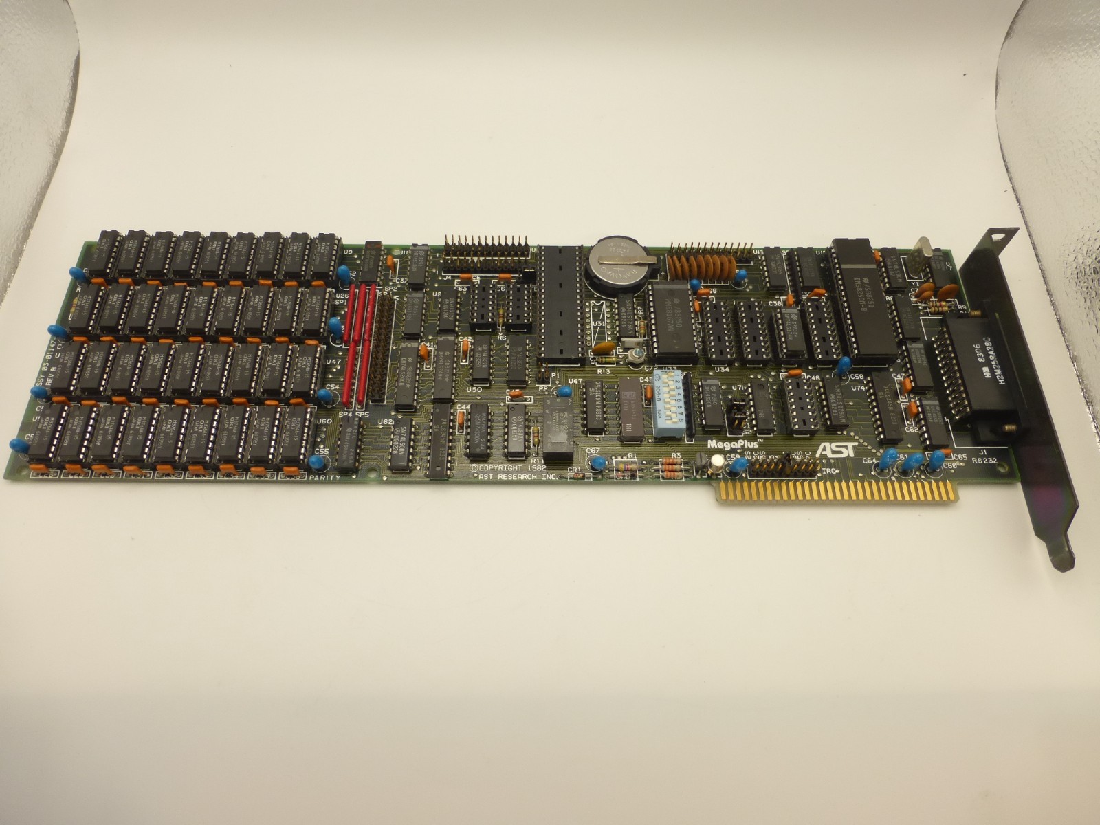 AST Research MegaPlus 256KB RAM Serial RTC 8 Bit ISA Card IBM PC 5150 5160 XT