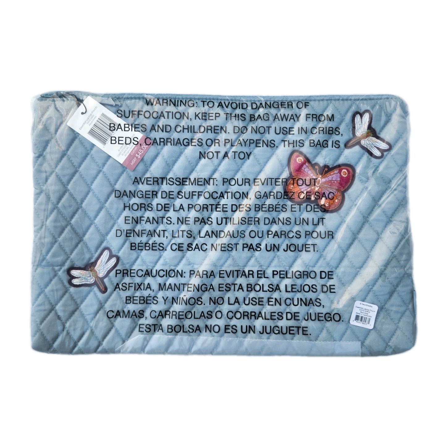 Vera Bradley Laptop Pouch Sleeve Abuzz NWT Bag Case 15" Butterfly