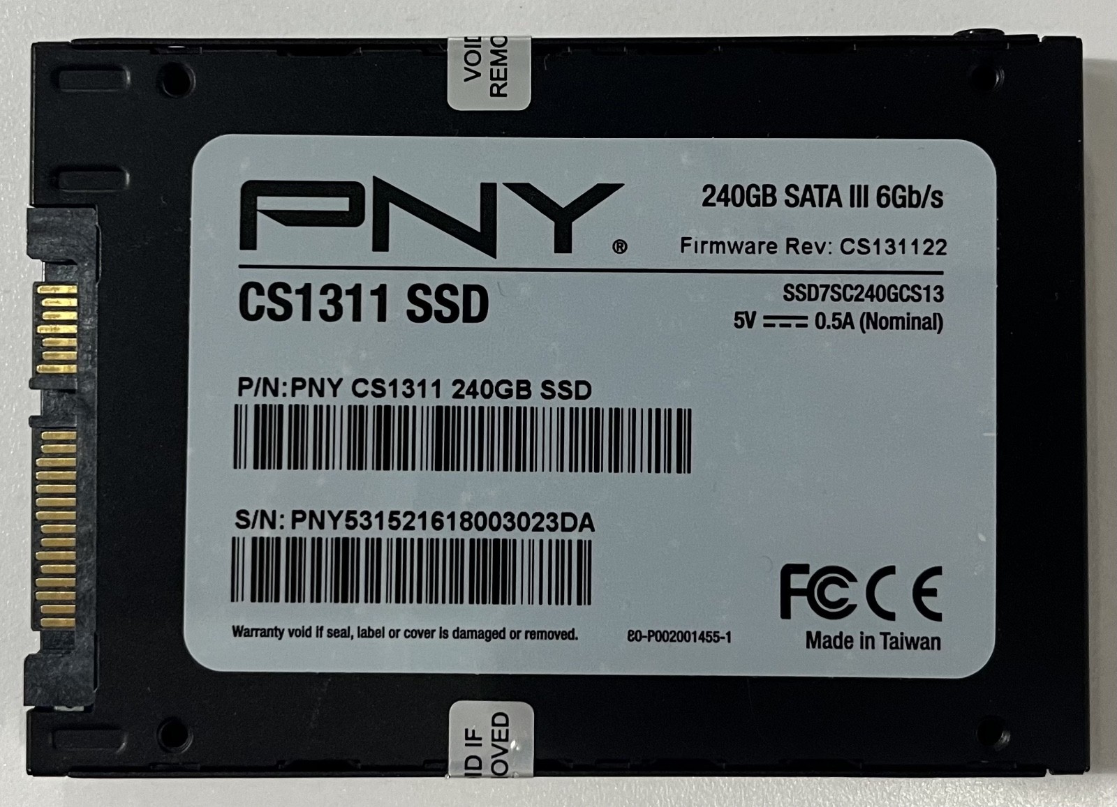 PNY CS1311 240GB 2.5" SATA III 6Gb/s Internal Solid State Drive SSD