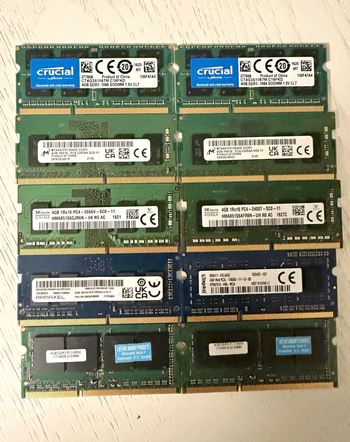 Crucial/Mixed 40GB RAM (10x4GB)