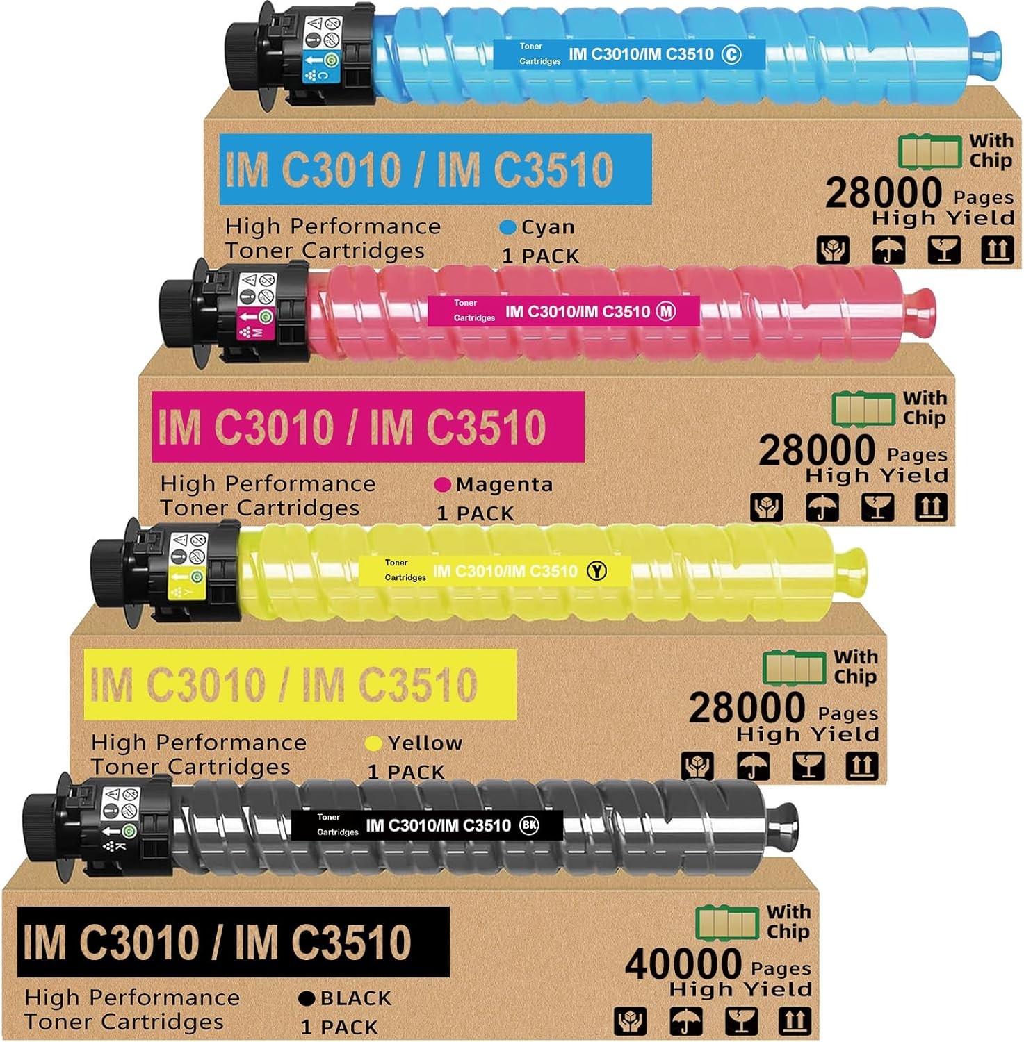 IM C3010/IM C3510 Toner Cartridge for Ricoh 842550 / 842553 / 842552 / 842551