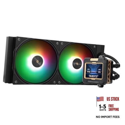 FW 240 Black ARGB V2 CPU Water Cooler with 2 PWM Fans with FW240 BLACK ARGB