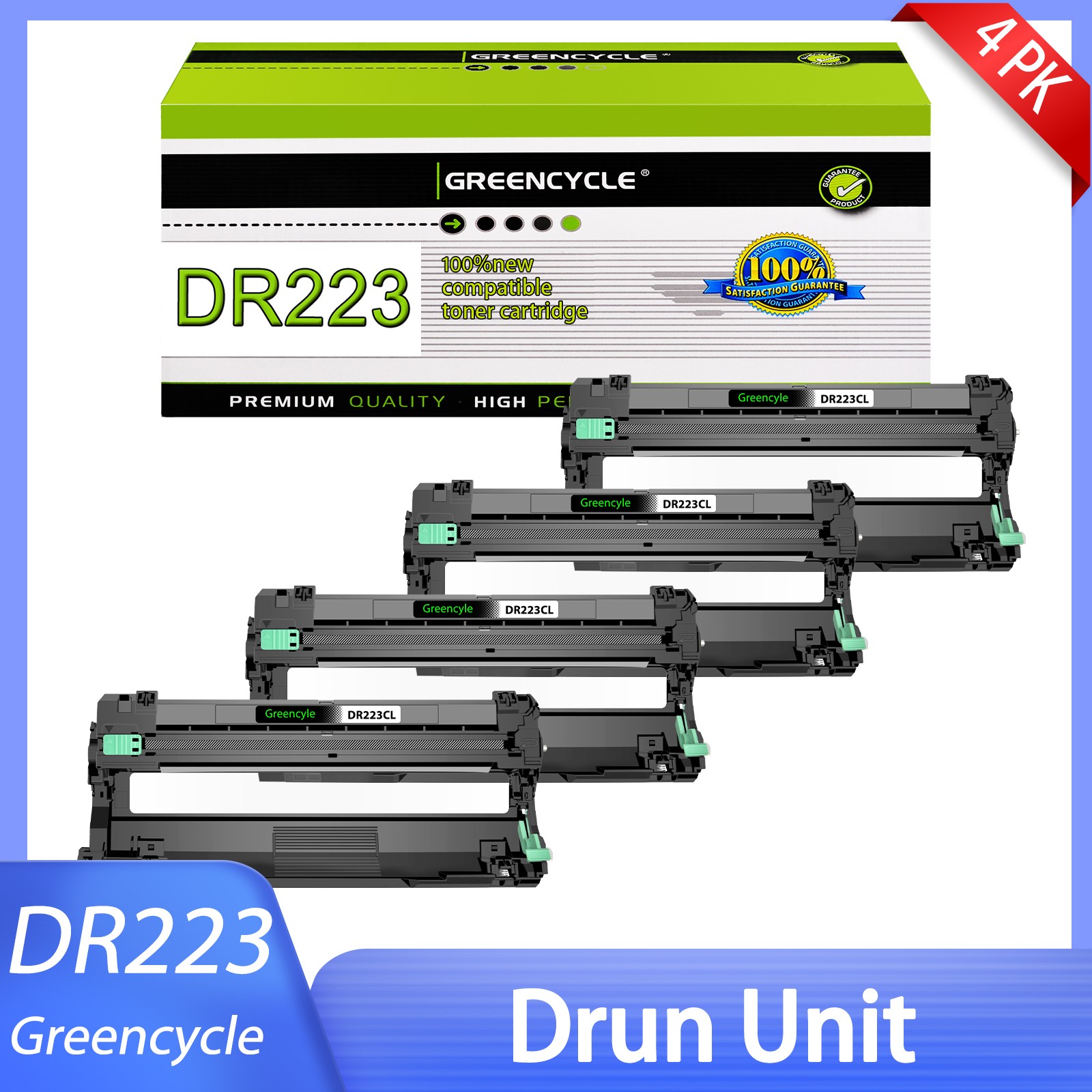 4PK DR223CL Black Drum Unit Replace Brother DR-223CL DR-223 Brother MFC-L3710CDW
