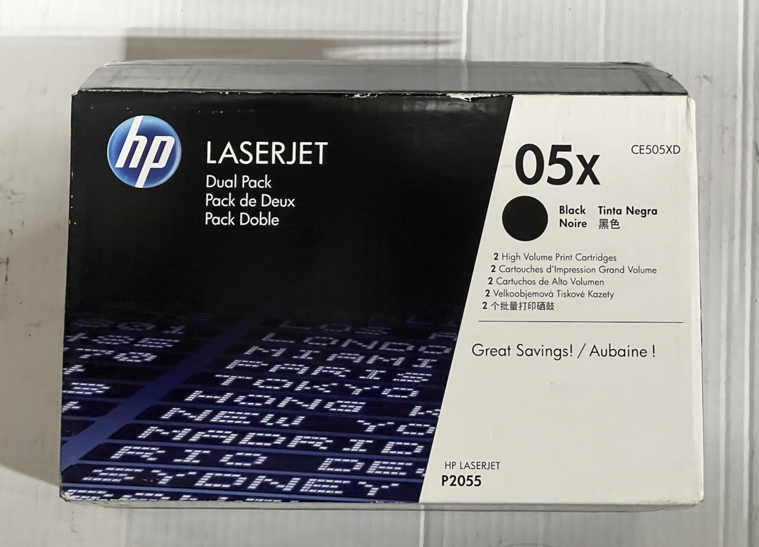 HP CE505XD 05X  High Yield Toner Cartridge - Black, OEM-Open/Worn Box