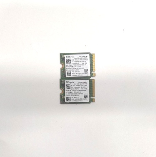 Lot of 2 SK Hynix BC501a 128GB SSD NVMe M.2 2230 HFM128GDGTNG-85A0A TH609