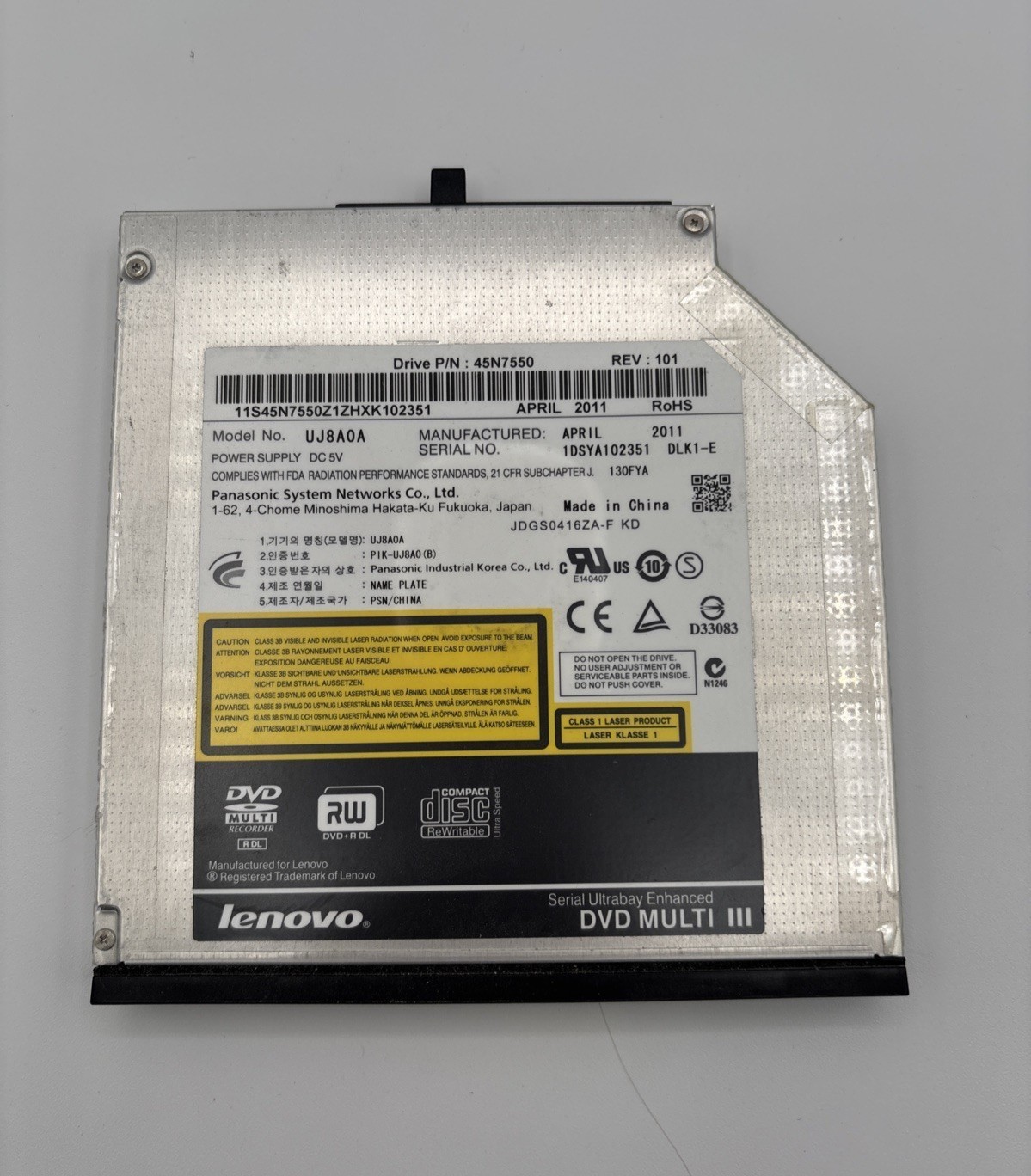 DVD Burner UJ8A0A 45N7550