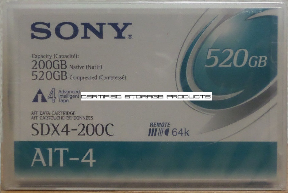 NEW Sony SDX4-200C AIT-4 Data Tape Cartridge SDX4200C Similar SDX4200CWW