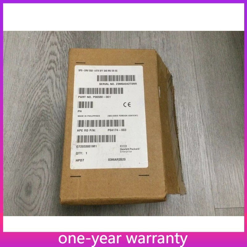 P04533-B21 NEW HPE P06580-001 2.5'' 1.6TB SSD SAS 12G MU GEN10 Solid State