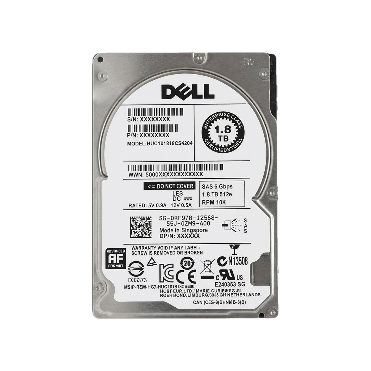 HGST Ultrastar C10K1800 1.8TB HUC101818CS4204 SAS 10K 2.5in HDD (Used, Tested)