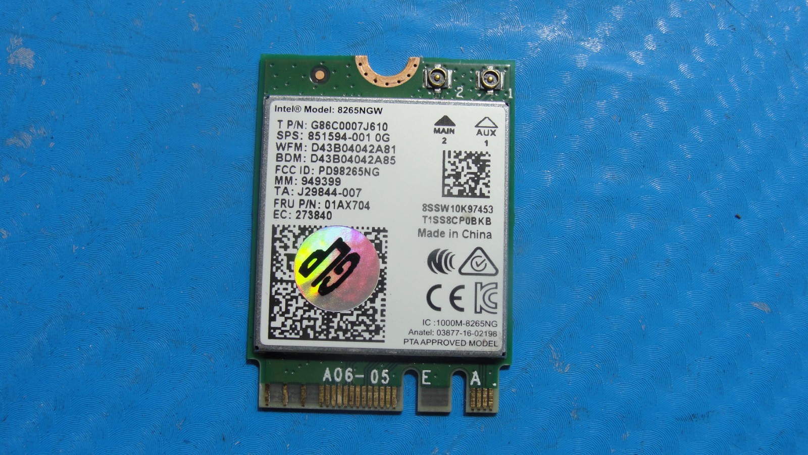 HP ProBook 14” 640 G4 Genuine Wireless WiFi Card 851594-001 8265NGW 01AX704