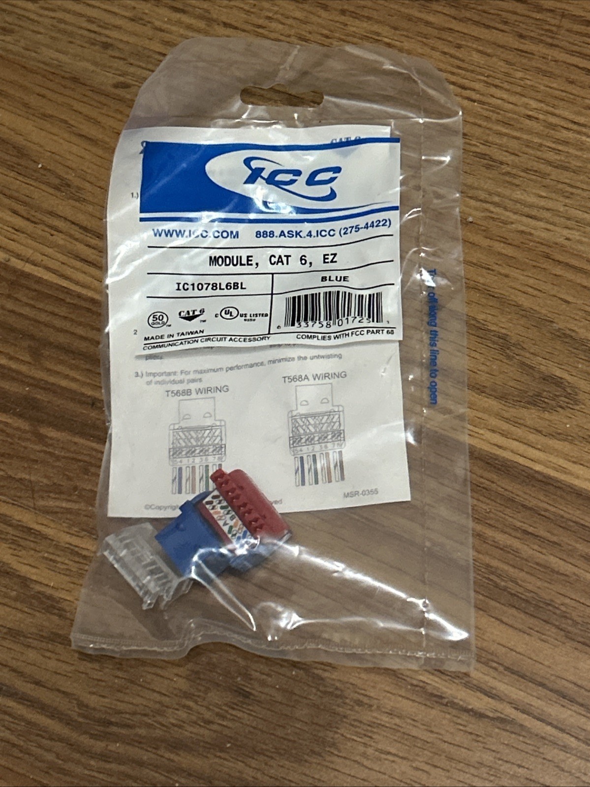 ICC CAT6JACKBL Modular Connector