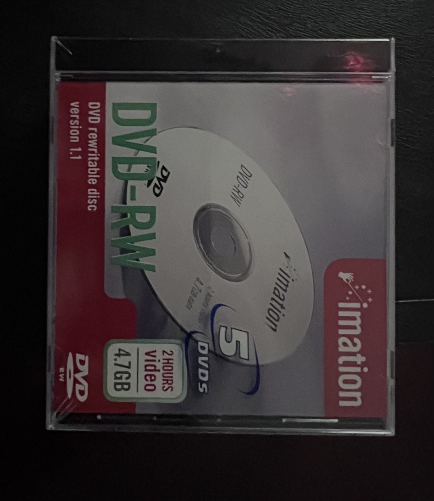 DVD+RW 4.7GB IMATION (New 5 Pack)