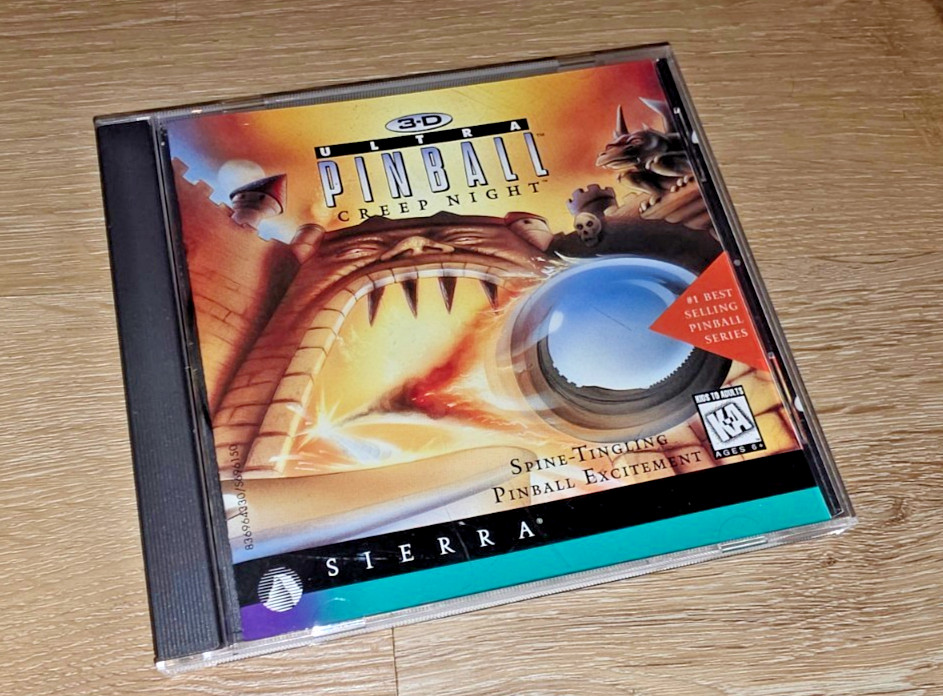 Vintage 3-D Ultra Pinball CREEPNIGHT Video Game Sierra 1997 Win 95