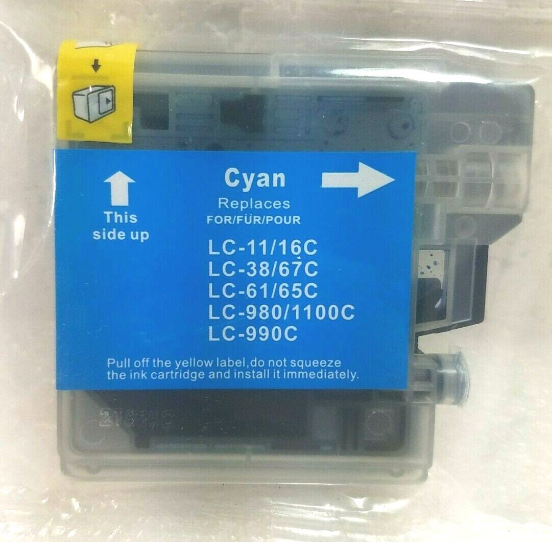 Ink Cartridge ~Cyan ~For Brother LC: 11/16; 38/37; 61/65; 980/1100; 990 ~New