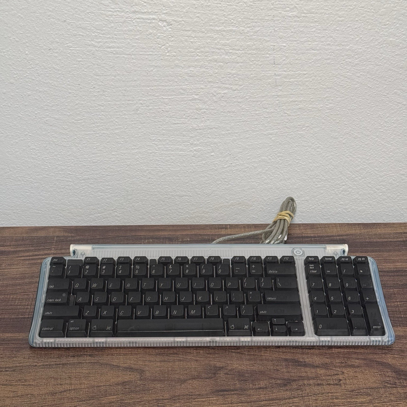 Vintage Apple USB Keyboard Bondi Blue Teal Translucent iMac 1999 Tested