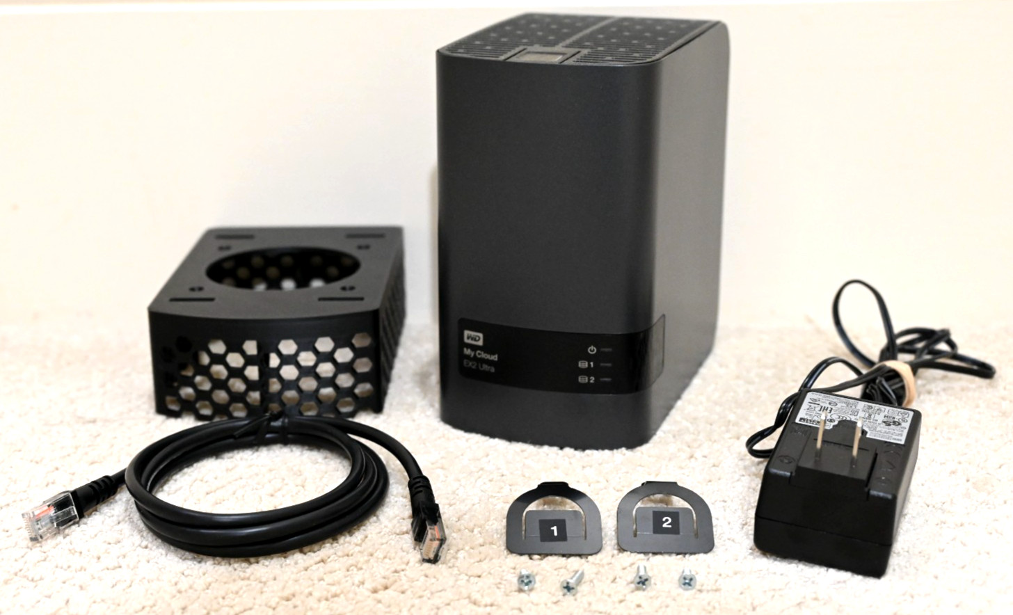 WD My Cloud EX2 Ultra NAS-- Diskless+ 3D Cooler Stand-USB Fan
