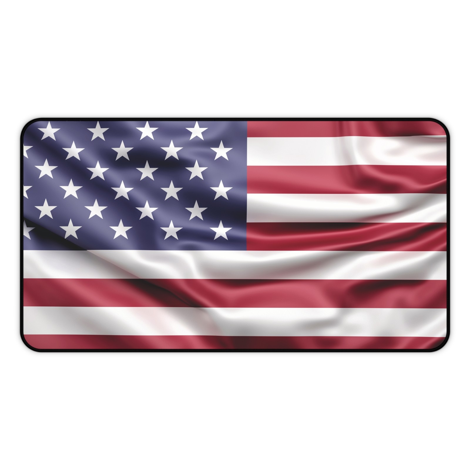 Patriotic Desk Mat - American Flag Design, Office Decor, Gaming Mouse Pad, 