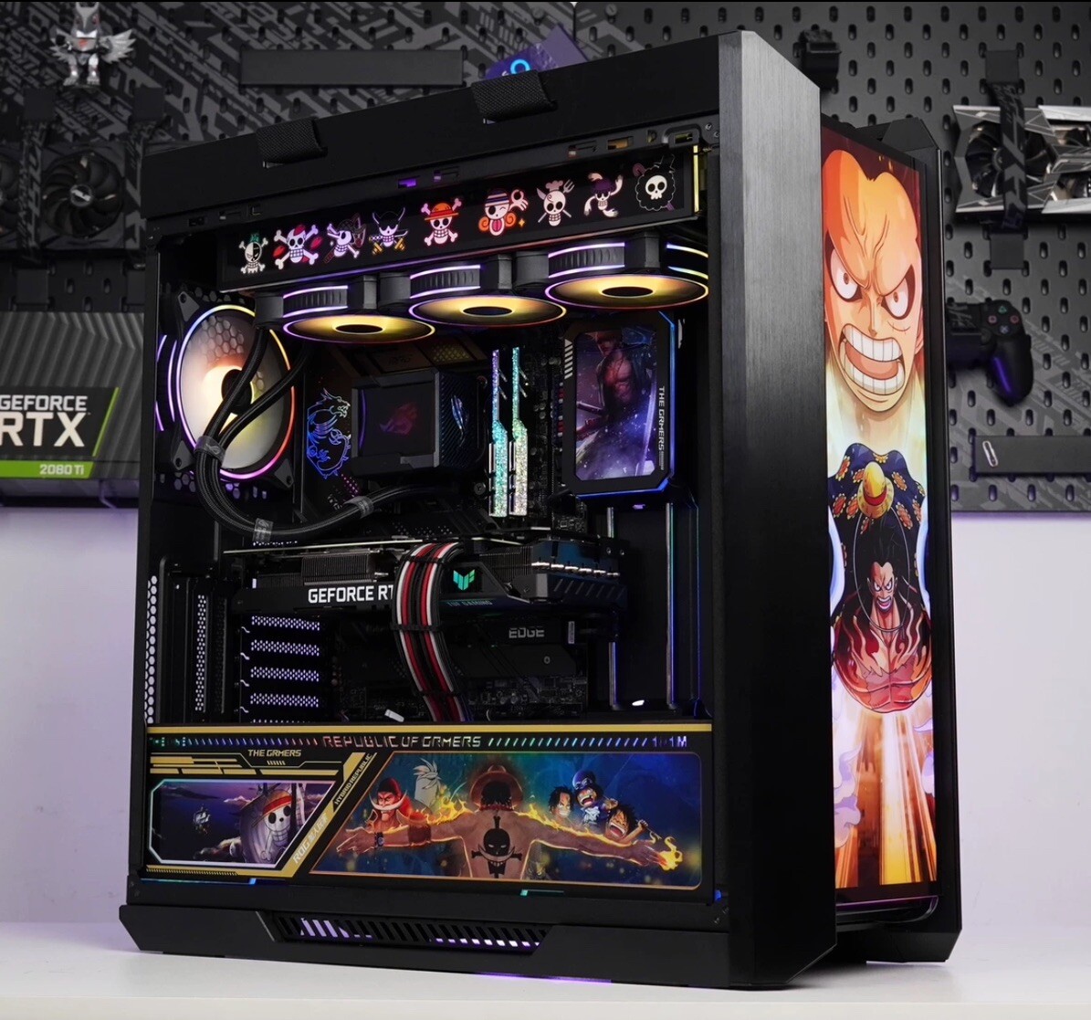 ASUS Rog STRIX Helios Gundam Limited Edition RGB CS GO theme light board No case
