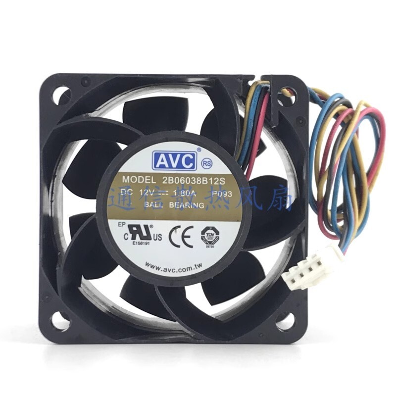 AVC 2B06038B12S 6038 DC12V 1.80A High Airflow Chassis Server Cooling Fan