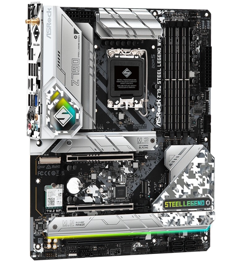 For ASRock Z790 Steel Legend WiFi Motherboard LGA 1700 Intel Z790 DDR5 ATX