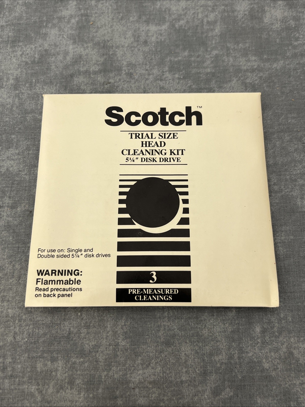 Scotch Head Cleaning Kit 5 1/4 Disk Drive Vintage Open Box