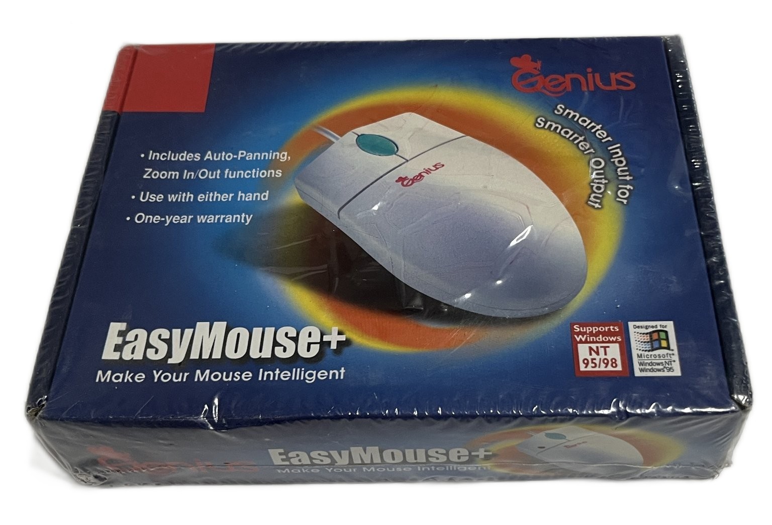 Vintage Sealed Genius EasyMouse+ Plus Serial Port Wired Mouse Windows 95 98 NT