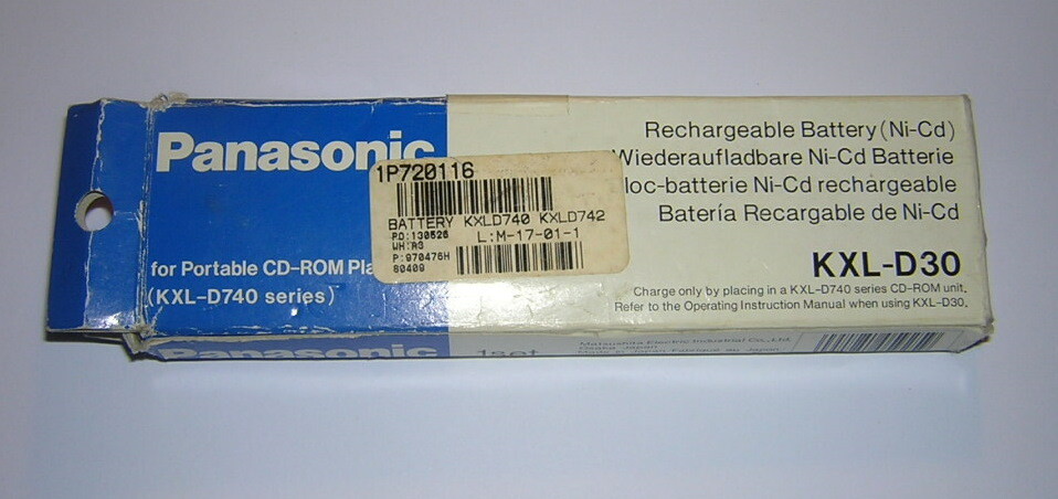 Panasonic Rechargeable Battery Pack for PCMCIA CD-ROM Drives KXL-D740 D745 783A