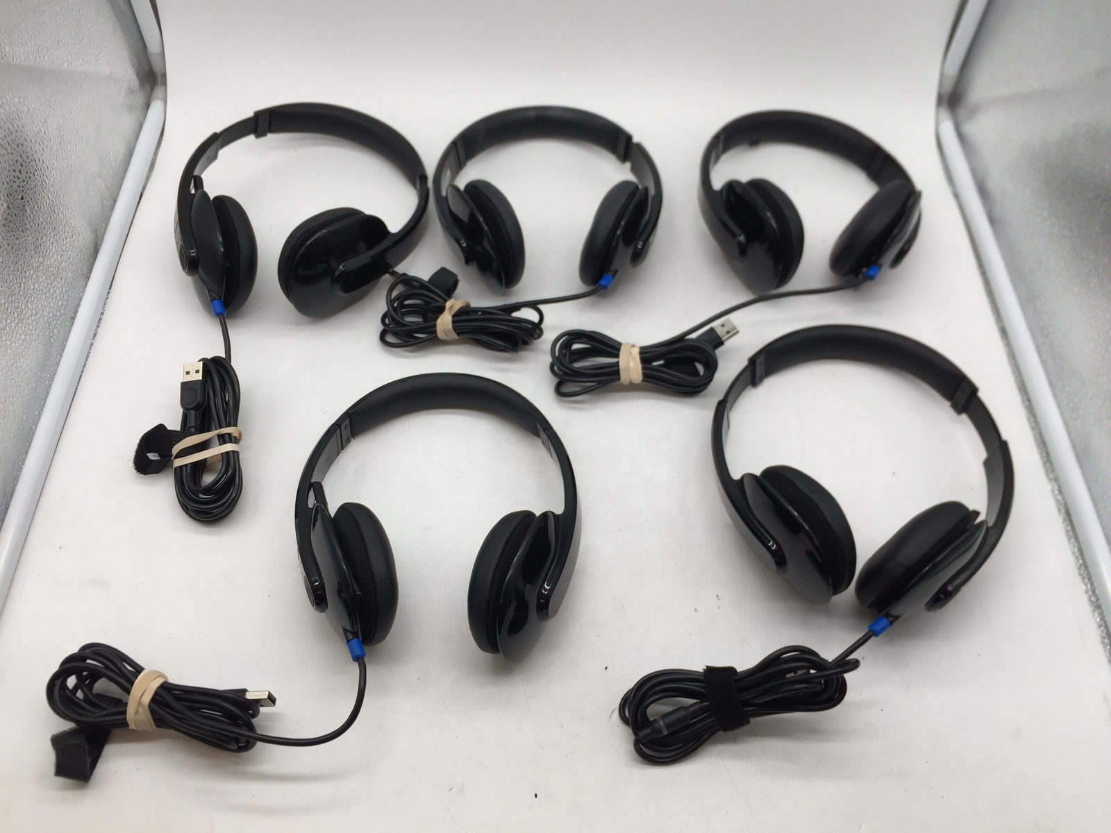 LOT OF 5 Logitech A-00042 ( H540 ) USB Headset W/ Microphone 