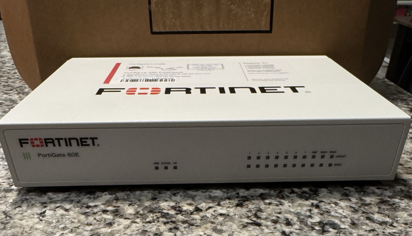 Fortinet Fortigate-60E FG-60E Next Gen Firewall (NGFW) with Power adapter