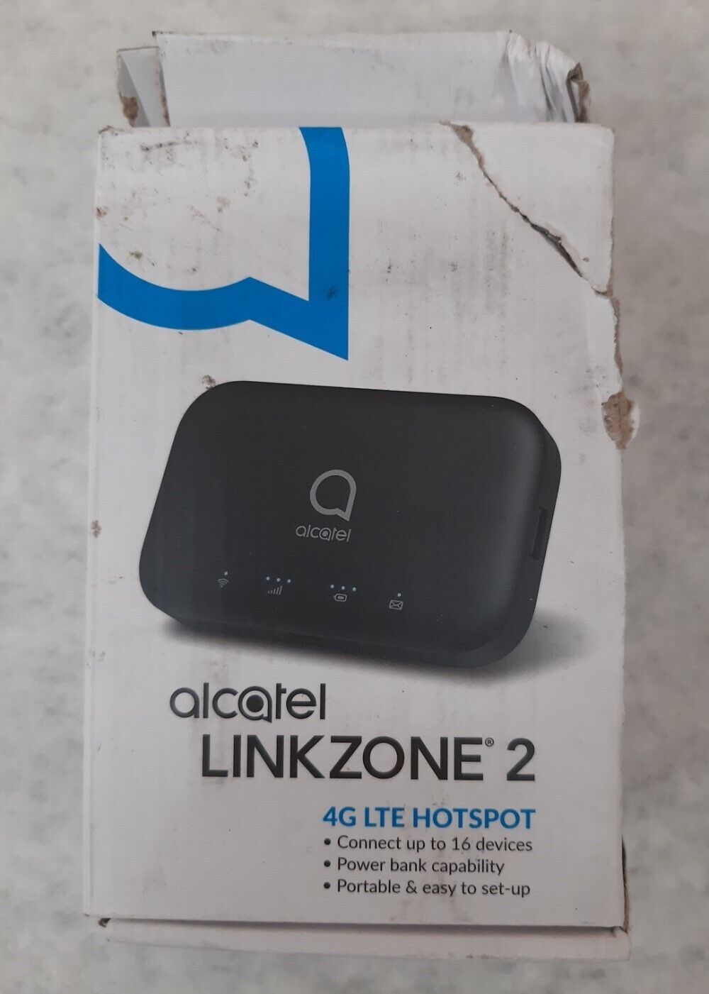 Alcatel Linkzone 2 - 4G LTE Mobile Wi-Fi Hotspot Modem & Power Bank MW43TM 