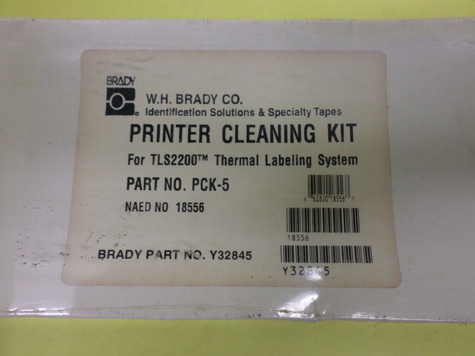 W.H. BRADY CO. PCK-5 PRINTER CLEANING KIT LOT OF 2