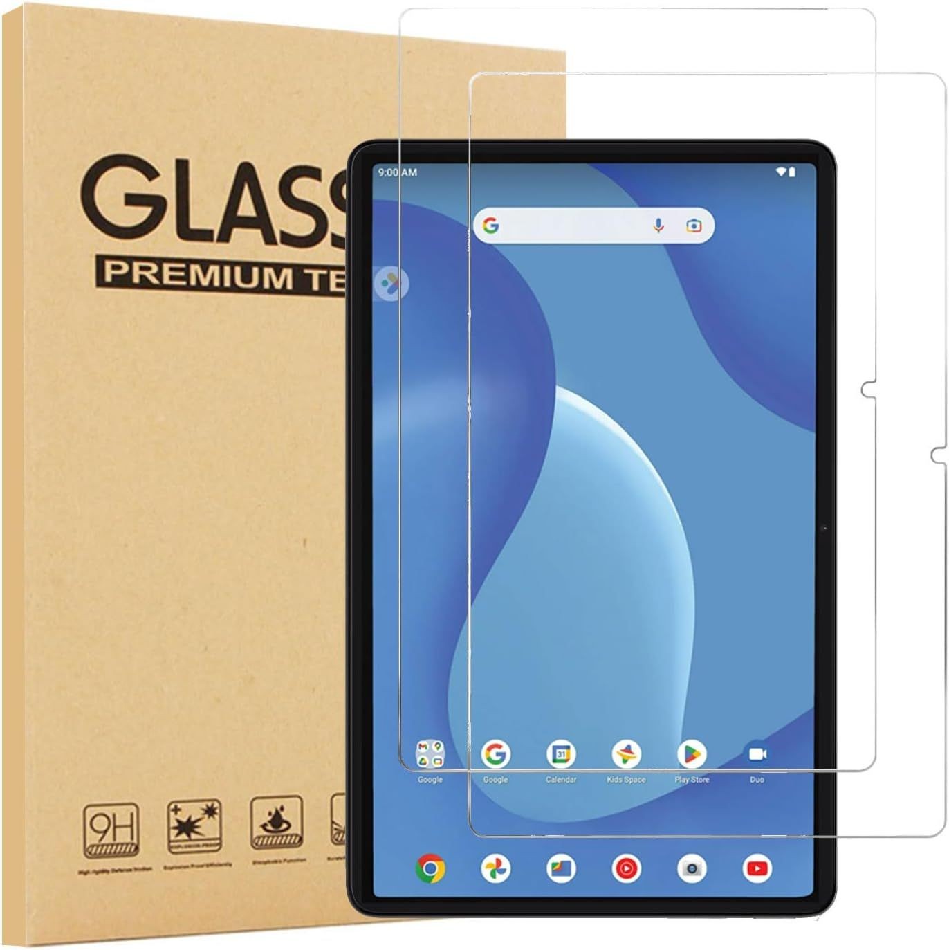 2-Pack Clear Tempered Glass Screen Protectors for onn 11" Core Tablet 2026 Model