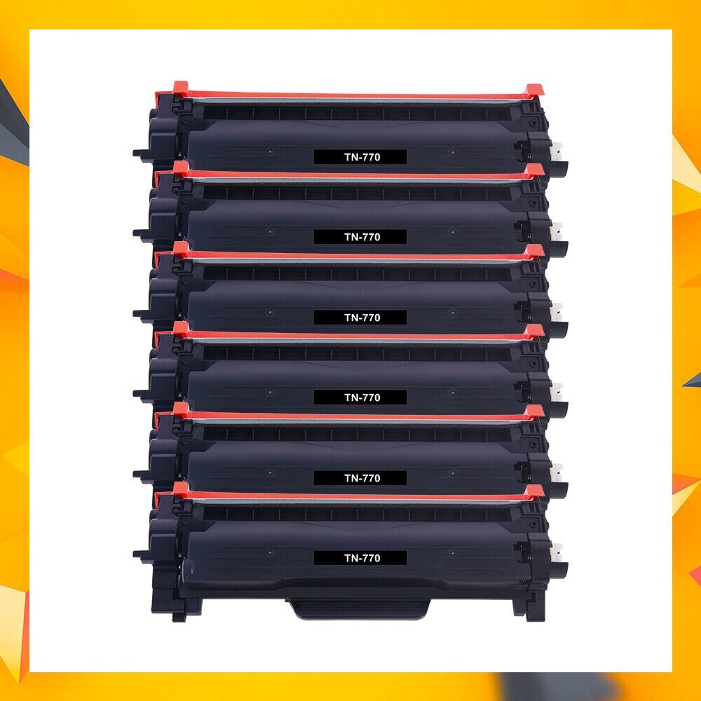 6PK TN-770 TN770 Toner Compatible for Brother HL-L2370DW HL-L2370XL MFC-L2750DW