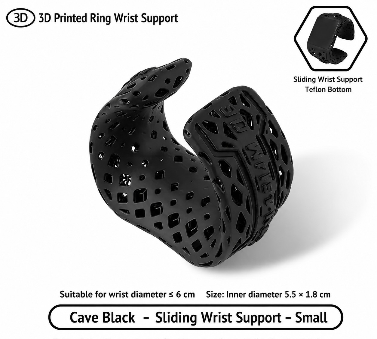 AERA Breathable Elastic Ergonomic 3D Printed Wrist Rest for  Mouse Keyboards