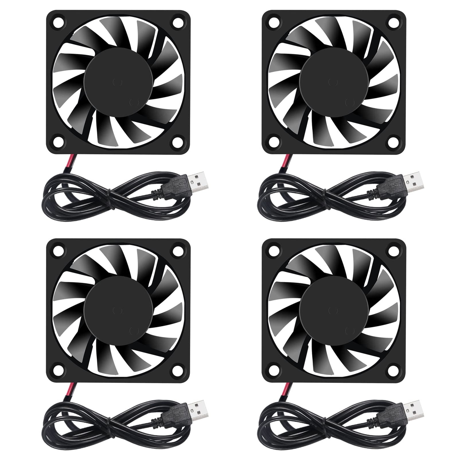 4pcs 8010 Dc 5v Fan 3d Printer 80x80x10mm Brushless Cooling Fan 80mm Ball Bearin