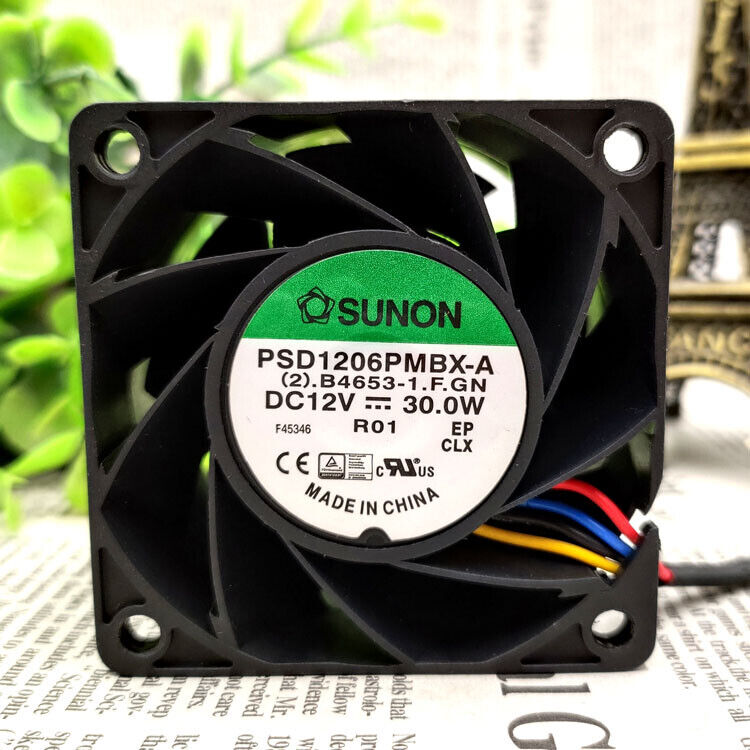 1pc SUNON PSD1206PMBX-A 6038 6cm 12V 30.0W  4-wire Cooling Fan