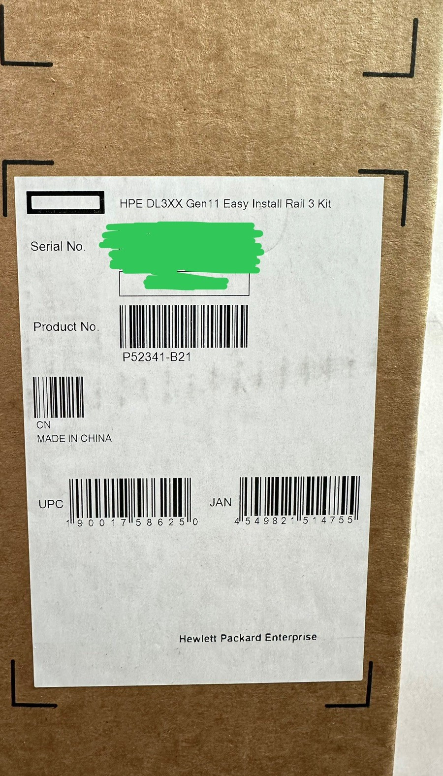 HPE Easy Install Friction Rail 3 Kit DL300 DL320 DL360 DL380 Gen11 P52341-B21