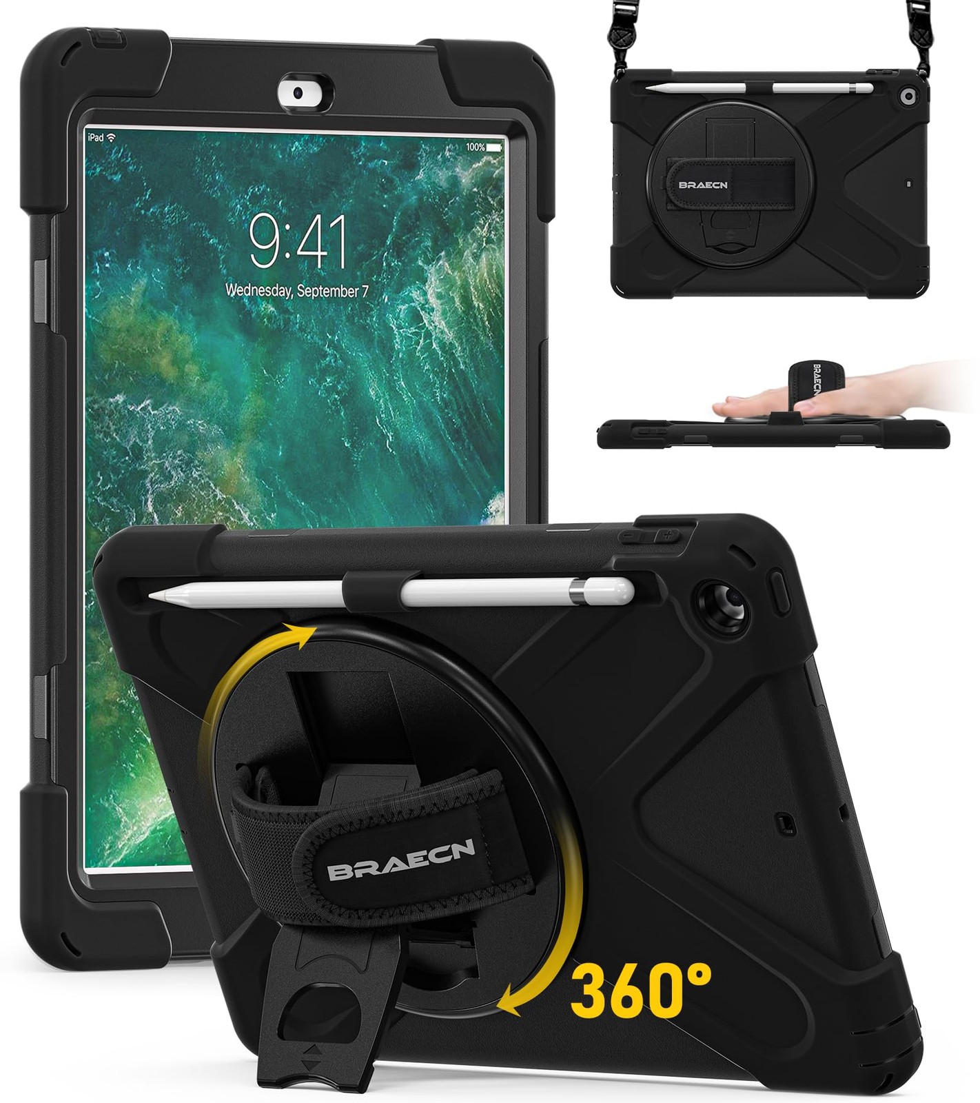 BRAECN iPad Case 6th/5th Generation,iPad 9.7 2018/2017 Case-Heavy Duty Shockproo
