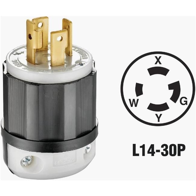 Leviton 160144 30A 125-250V Heavy-Duty Locking Power Plug
