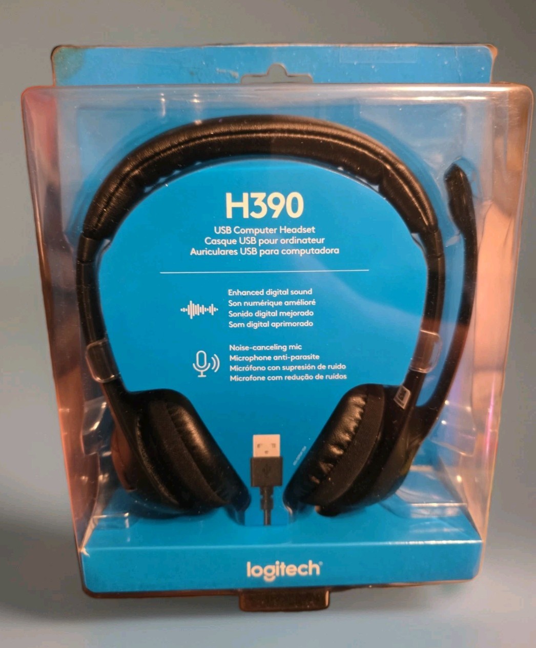 Logitech H390 USB Computer Headset with Noise-Canceling Microphone NEW IN BOX