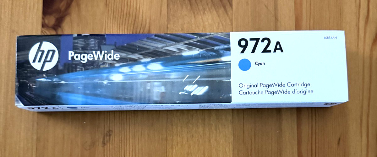 Genuine HP 972A Cyan L0R86AN PageWide Ink Cartridge EXP 2029