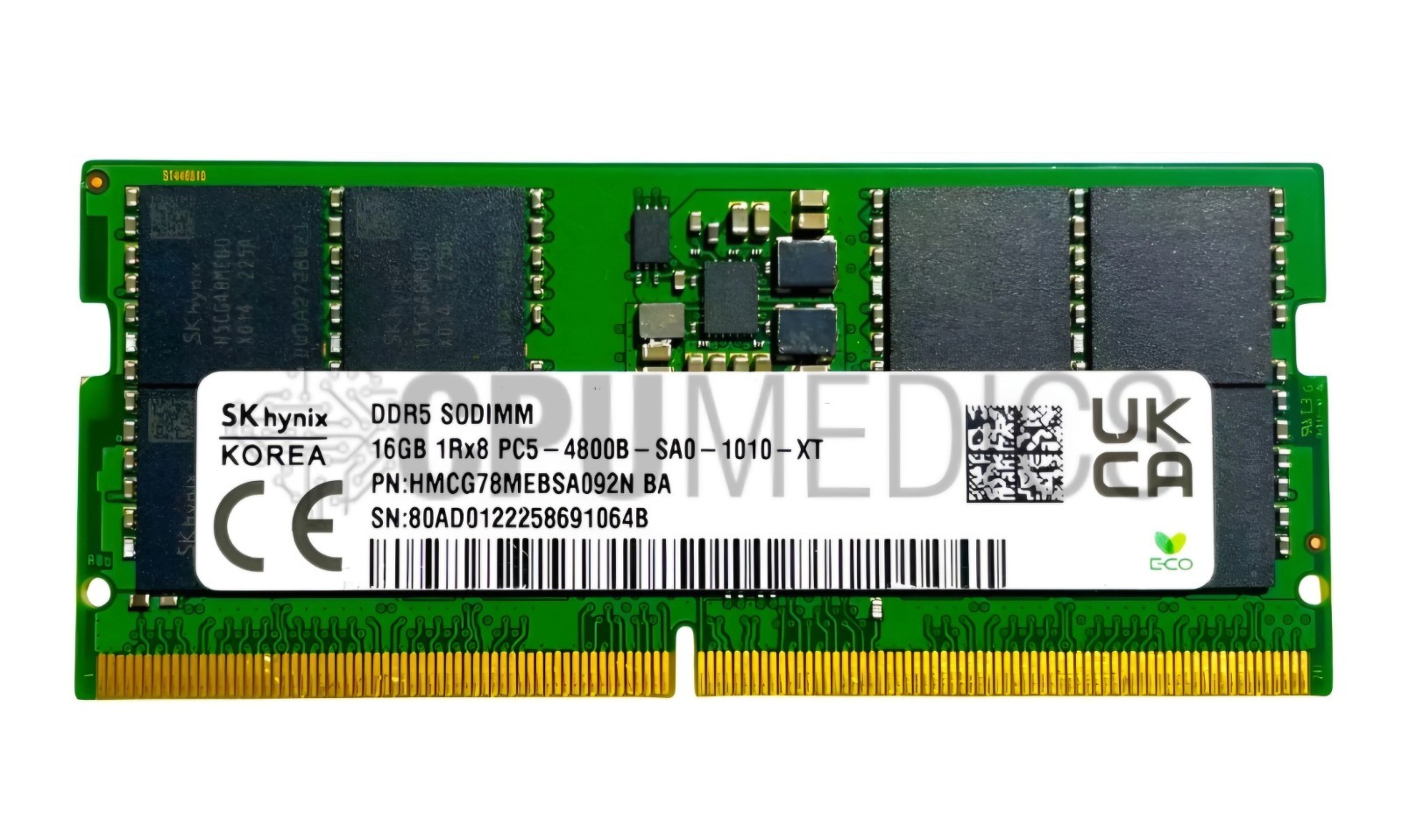 SK Hynix 16GB 1x16GB DDR5 4800 CL40 1Rx8 Laptop SODIMM JEDEC
