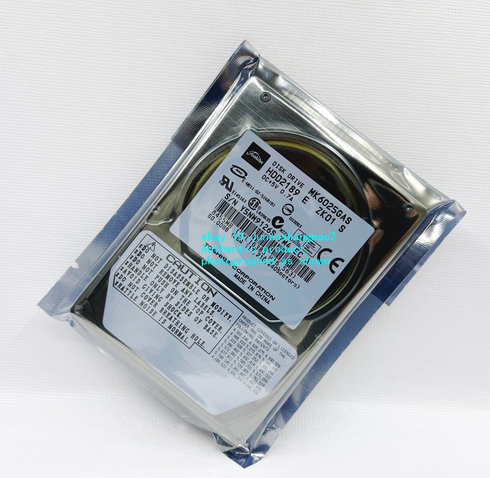 Toshiba 60GB 4200RPM MK6025GAS IDE 2.5-inch Notebook Hard Drive
