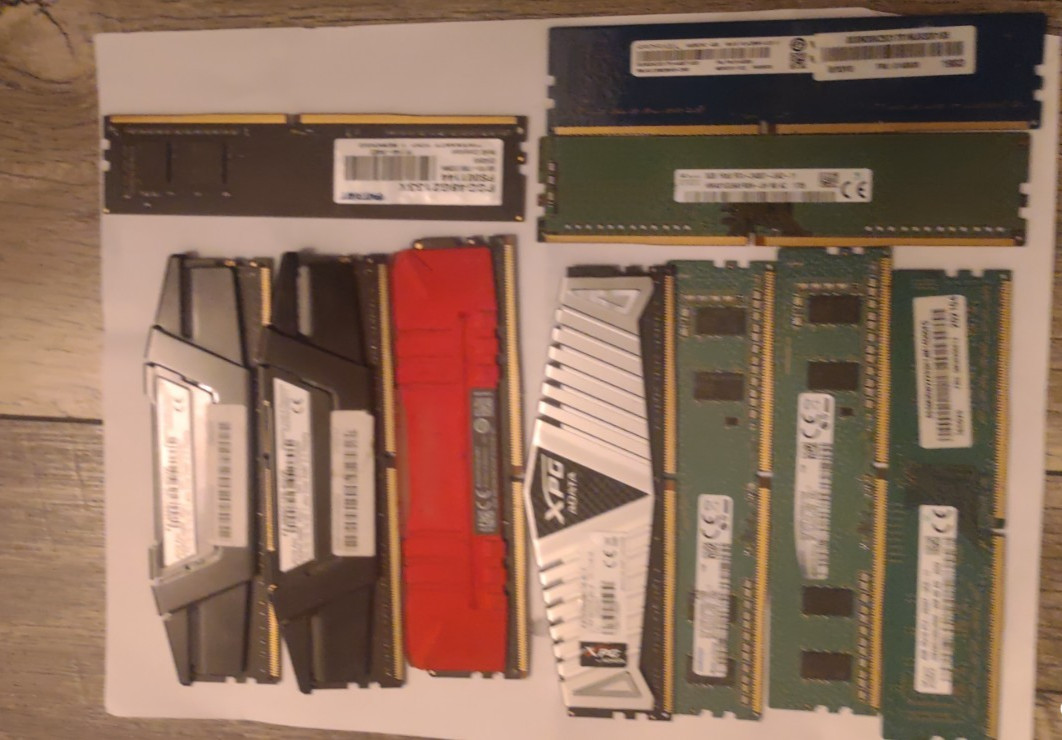 Lot of 10 DDR4 Desktop RAM 52GB Mixed 4GB 8GB 2133-3000MHz Tested