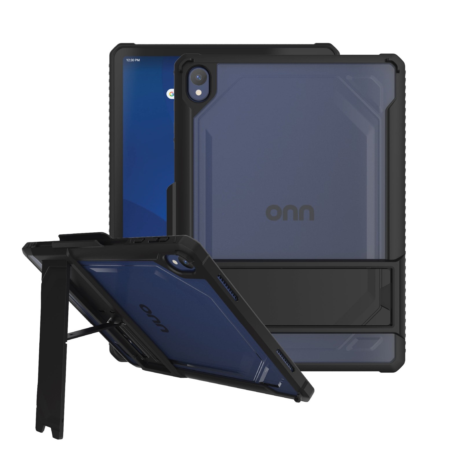 Slim Rugged Tablet Case with Kickstand for 11in Tablet 2026 Black Clear
