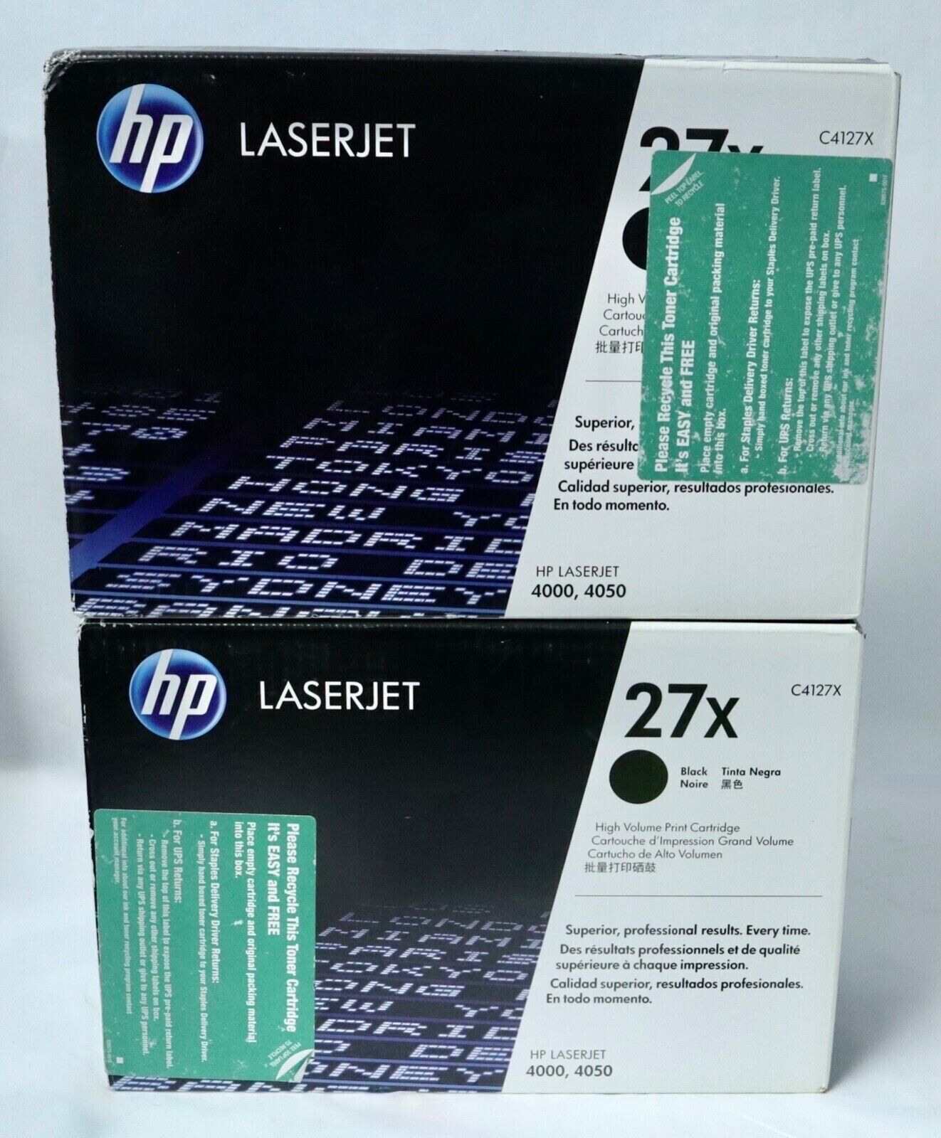 2 LOT BRAND NEW HP C4127X (HP 27X) High Volume Print Cartridge
